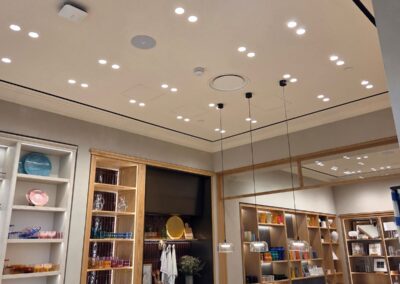 Espacio interior del establecimiento Mango Home con diseño contemporáneo e iluminación integrada