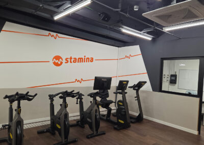 Climatización y ventilación en sala de spinning del gimnasio Synergym Zaragoza
